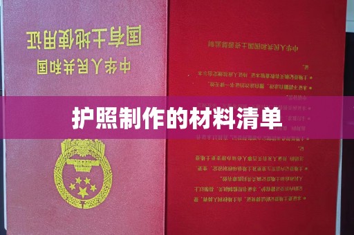 历下护照制作的材料清单