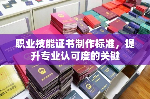 历下职业技能证书制作标准，提升专业认可度的关键
