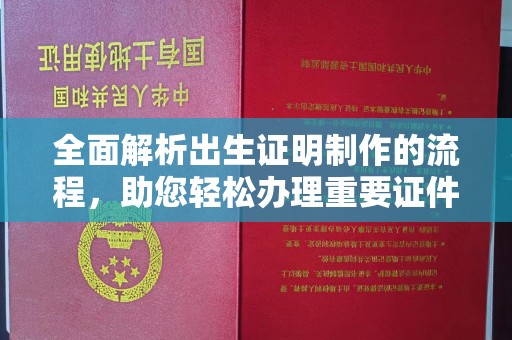 历下全面解析出生证明制作的流程，助您轻松办理重要证件