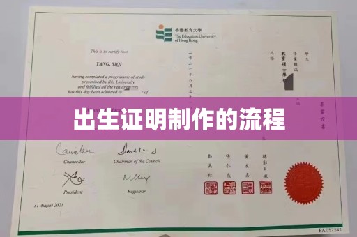 历下出生证明制作的流程