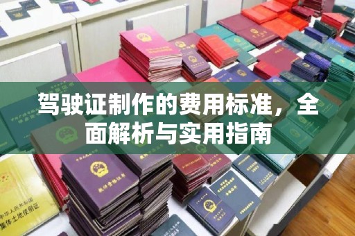 历下驾驶证制作的费用标准，全面解析与实用指南