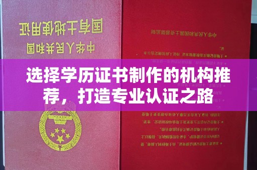 历下选择学历证书制作的机构推荐，打造专业认证之路