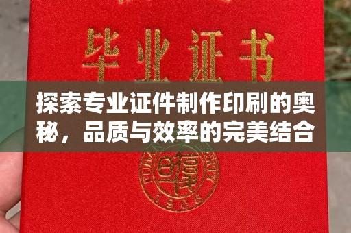 历下探索专业证件制作印刷的奥秘，品质与效率的完美结合