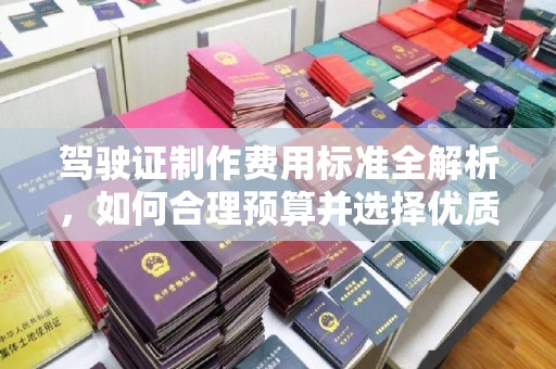 历下驾驶证制作费用标准全解析，如何合理预算并选择优质服务？
