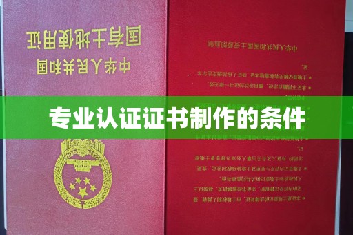 历下专业认证证书制作的条件
